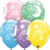 11" / 28cm Baby Shower Moon & Stars Qualatex #36982-1