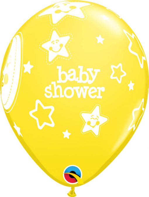 11" / 28cm Baby Shower Moon & Stars Qualatex #36982-1