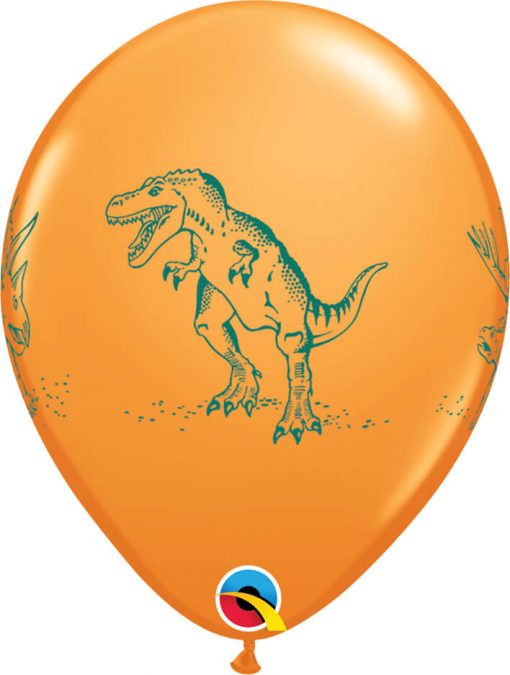 11" / 28cm Dinosaurs in Action Festive Asst Qualatex #37097-1