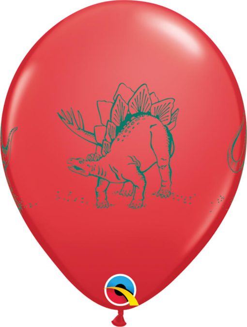 11" / 28cm Dinosaurs in Action Festive Asst Qualatex #37097-1