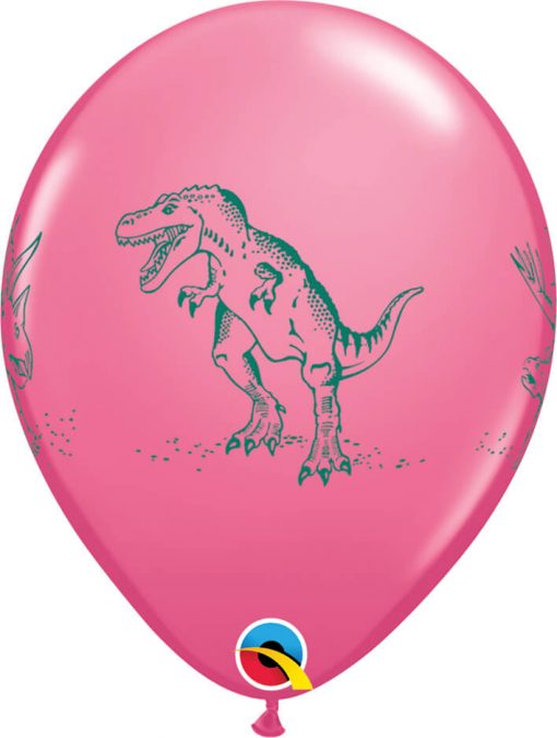 11" / 28cm Dinosaurs in Action Festive Asst Qualatex #37097-1