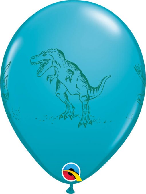 11" / 28cm Dinosaurs in Action Festive Asst Qualatex #37097-1