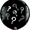 3' / 91cm Question Marks Onyx Black Qualatex #43400-1