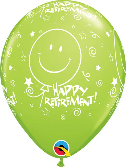 11" / 28cm Retirement! Smile Face-A-Round Tropical Asst Qualatex #46106-1