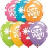 11" / 28cm Get Well Sunshine Festive Asst Qualatex #50204-1