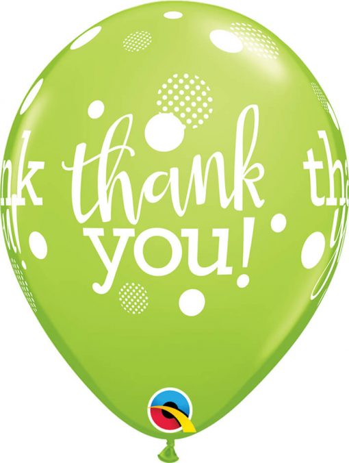 11" / 28cm Thank You Dots Upon Dots Festive Asst Qualatex #50206-1