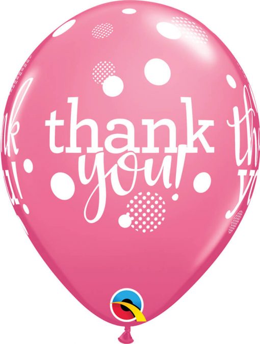 11" / 28cm Thank You Dots Upon Dots Festive Asst Qualatex #50206-1