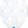 11" / 28cm Big Polka Dots Diamond Clear Qualatex #81680-1