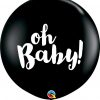 3' / 91cm Oh Baby! Onyx Black Qualatex #85831-1