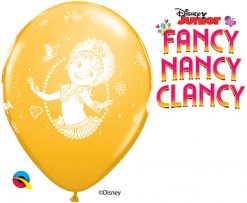 12" / 30cm 6szt Disney Fancy Nancy Clancy Asst of Wild Berry, Tropical Teal, Goldenrod Qualatex #89234