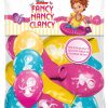 12" / 30cm 6szt Disney Fancy Nancy Clancy Asst of Wild Berry, Tropical Teal, Goldenrod Qualatex #89234