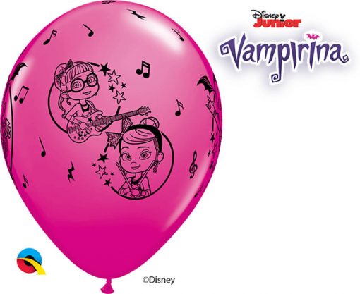 11" / 28cm Disney Vampirina Asst of Wild Berry, Lime Green, Robin's Egg Blue Qualatex #89516-1