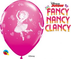 11" / 28cm Disney Fancy Nancy Clancy Asst of Wild Berry, Tropical Teal, Goldenrod Qualatex #92723-1