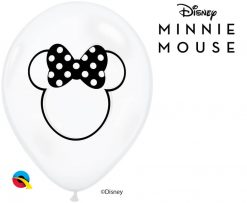 11" / 28cm Disney Minnie Mouse Silhouette Diamond Clear Qualatex #98994-1