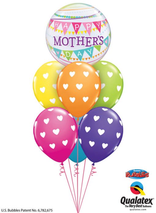Bukiet 949 Cute and Colorful Mother’s Day Hearts Qualatex #55799 78707-6