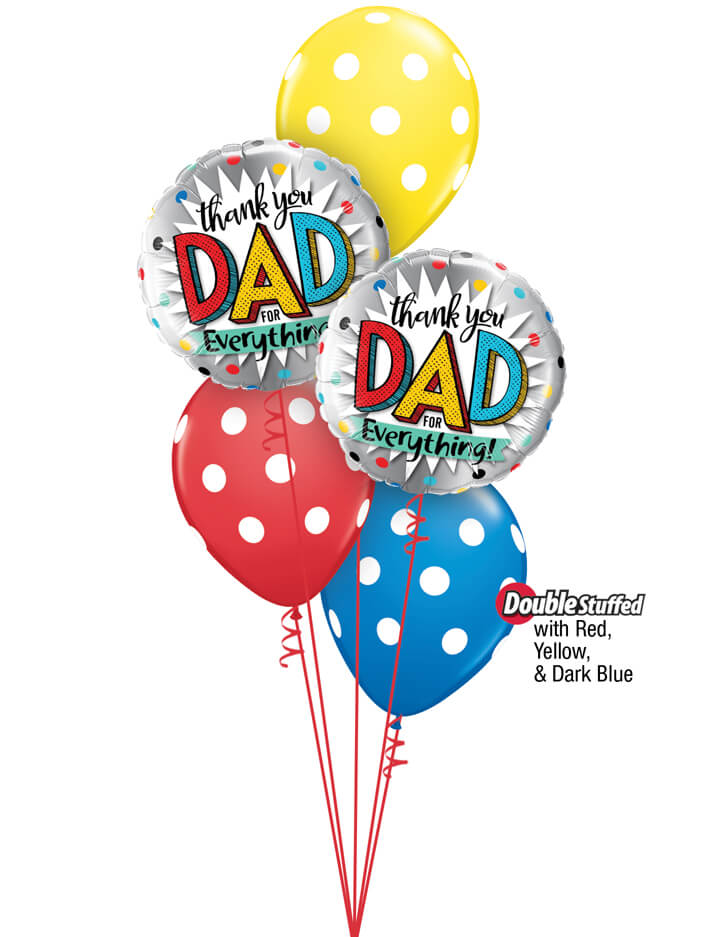 Bukiet 988 Father’s Day Thanks Qualatex #55818-2 81680-3 43790-1 43804-1 43742-1