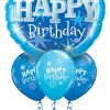 Bukiet 1131 Blue Sparkle Birthday Qualatex #43216 38858-3