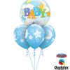 Bukiet 1072 Pale Blue Baby Boy Moon & Stars Qualatex #23597 24941-3