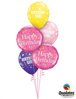 Bukiet 1049 Confetti Birthday Girl Qualatex #49439-2 20266-3