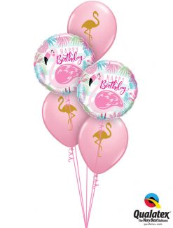 Bukiet 1153 Pink Flamingo Birthday Qualatex#57274-2 57554-3