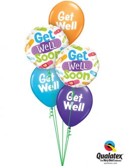 Bukiet 1197 "Get Well Soon" Bandages Qualatex #57304-2 57891-3