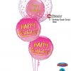 Bukiet 1218 Confetti Rose Bubble Birthday Qualatex #57790 78672-2 80569-2 43791-2