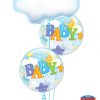 Bukiet 1214 Baby Boy Clouds, Stars, & Moon Qualatex #78553 23597-2