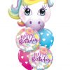 Bukiet 1263 Unicorns & Birthday Hearts Qualatex #57352 88010-2 78707-2