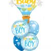 Bukiet 1236 Welcome Baby Boy Hot Air Balloon Qualatex #78654 85901-2 86560-2