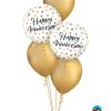 Bukiet 1247 Chrome™ Gold Happy Anniversary Qualatex #85847-2 58271-3