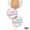 Bukiet 1284 Dazzling Birthday Rainbow Dots Qualatex #57791 87992-2 43059-1