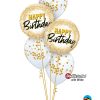 Bukiet 1279 Glittering & Glimmering Gold Birthday Table Topper Qualatex #88024-2 56844-3 43802-3