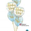 Bukiet 1290 Pearl Light Blue Baby Confetti Dots Qualatex #88001-2 56844-3 43777-3