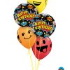 Bukiet 1309 Birthday Expressions ‘N’ Emoticons Qualatex #88148-2 85705-3