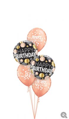 Bukiet 1547 Birthday Dots Qualatex #12268-2 17567-3