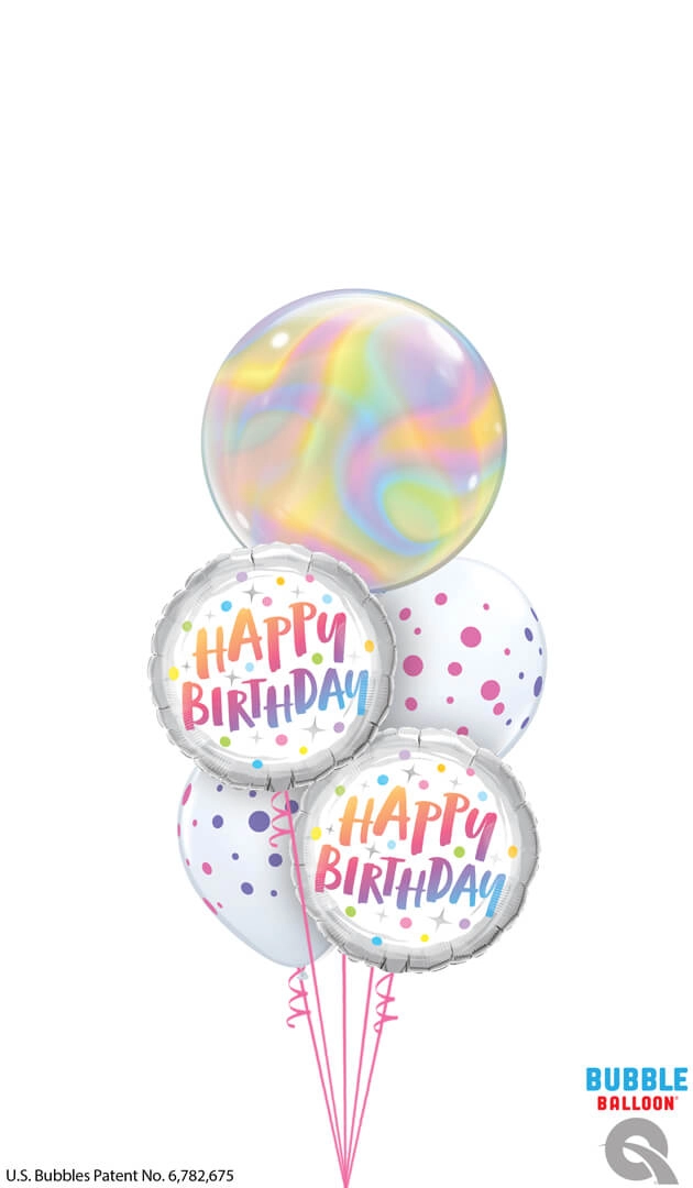 Bukiet 1585 A Swirl of a Birthday! Qualatex #13081 87992-2 88217-2