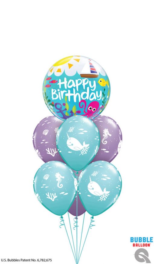 Bukiet 1580 Sending You Birthday Wishes From Under the Sea! Qualatex #15731 88401-6