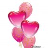 Bukiet 1652 Two Hearts One Love Qualatex #16761-2 85706-3 43791-2 25572