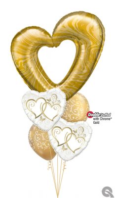 Bukiet 1675 Love is Golden Qualatex #23189 15668-2 22396-2 58271-2