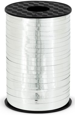 Wstążka plastikowa, srebrny, 5mm/225m