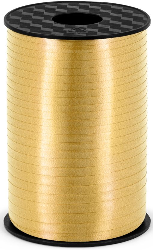 Wstążka plastikowa, złoty, 5mm/225m PartyDeco #PRP5-019