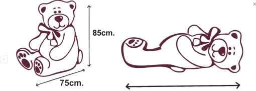 DUŻY MIŚ PLUSZOWY MASKOTKA GIGANT 160cm - szary