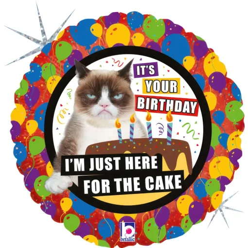 18" / 46cm Grumpy Cat Cake Birthday Grabo #36705H