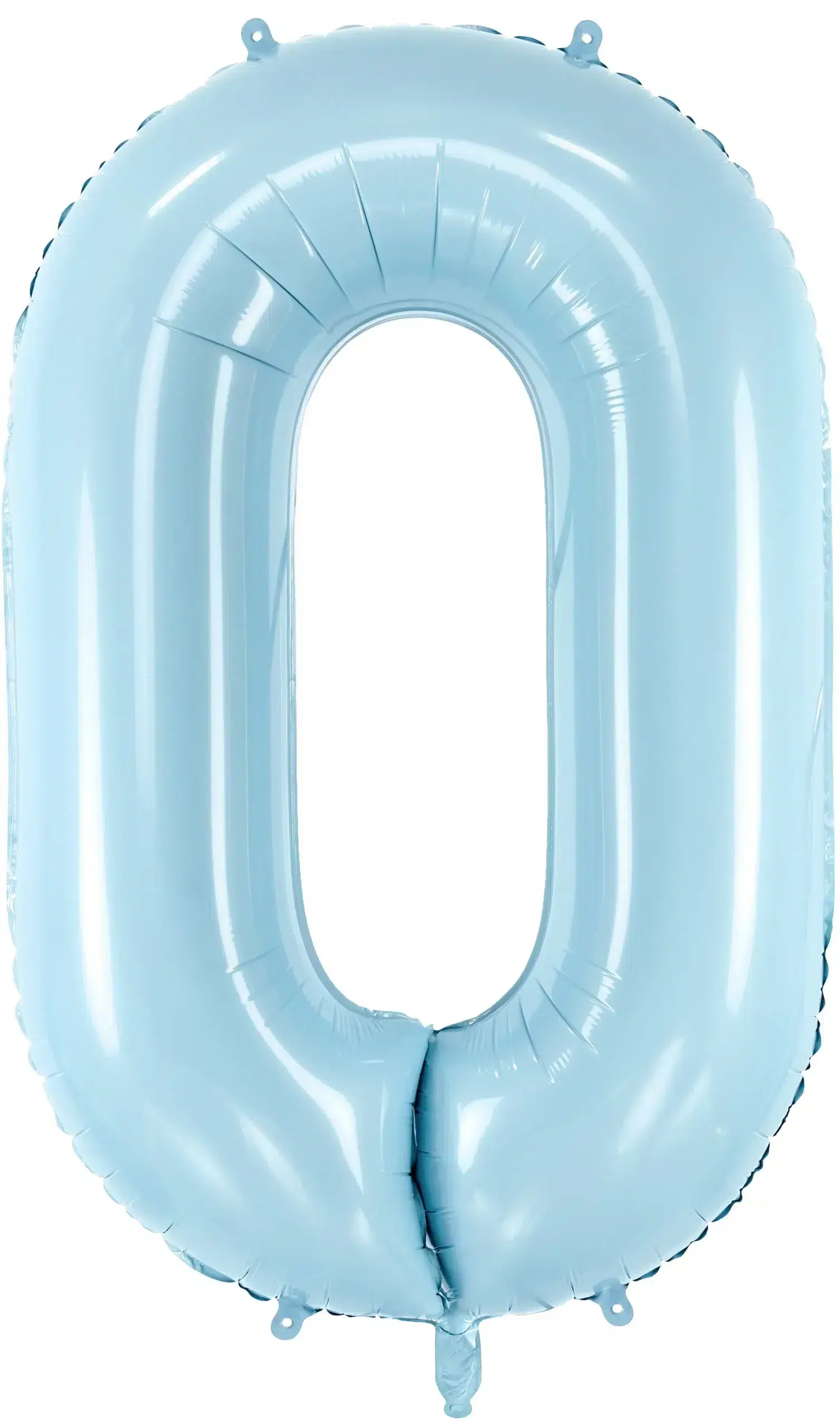 34" / 86cm Balon foliowy Cyfra ''0'' jasny niebieski PartyDeco #FB1P-0-001J
