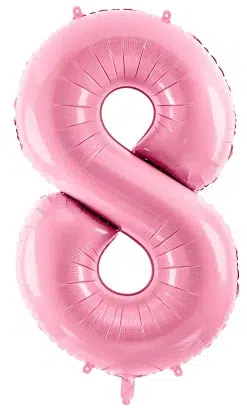34" / 86cm Balon foliowy Cyfra ''8'' różowy PartyDeco #FB1P-8-081