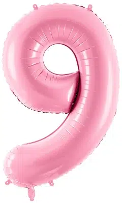 34" / 86cm Balon foliowy Cyfra ''9'' różowy PartyDeco #FB1P-9-081