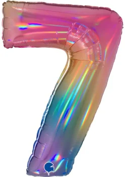 40″ / 102cm Number 7 Colourful Rainbow Grabo #817RH